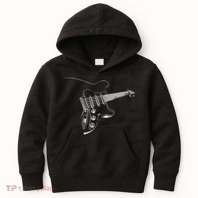 Electric Guitar Player Gift Kids Hoodie