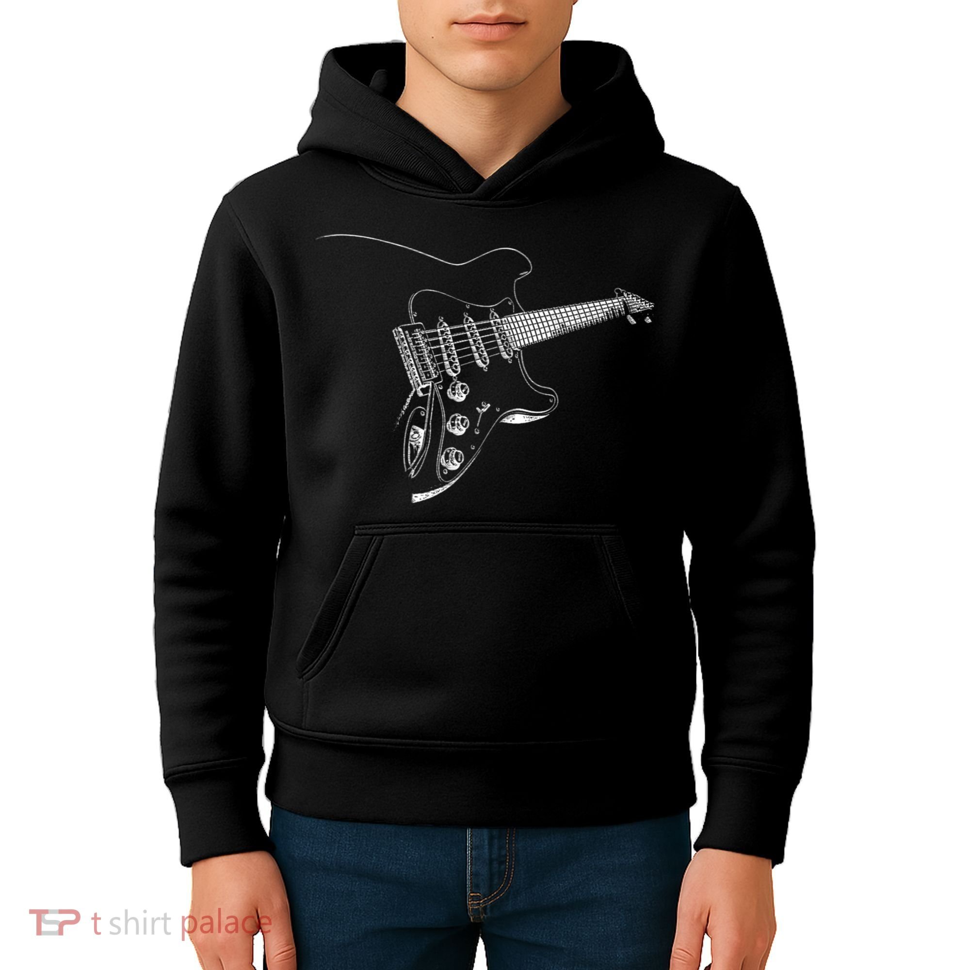 Electric Guitar Player Gift Kids Hoodie