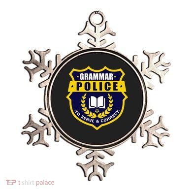 English Grammar Police Ornament