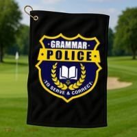 English Grammar Police Golf Towel thumb 1