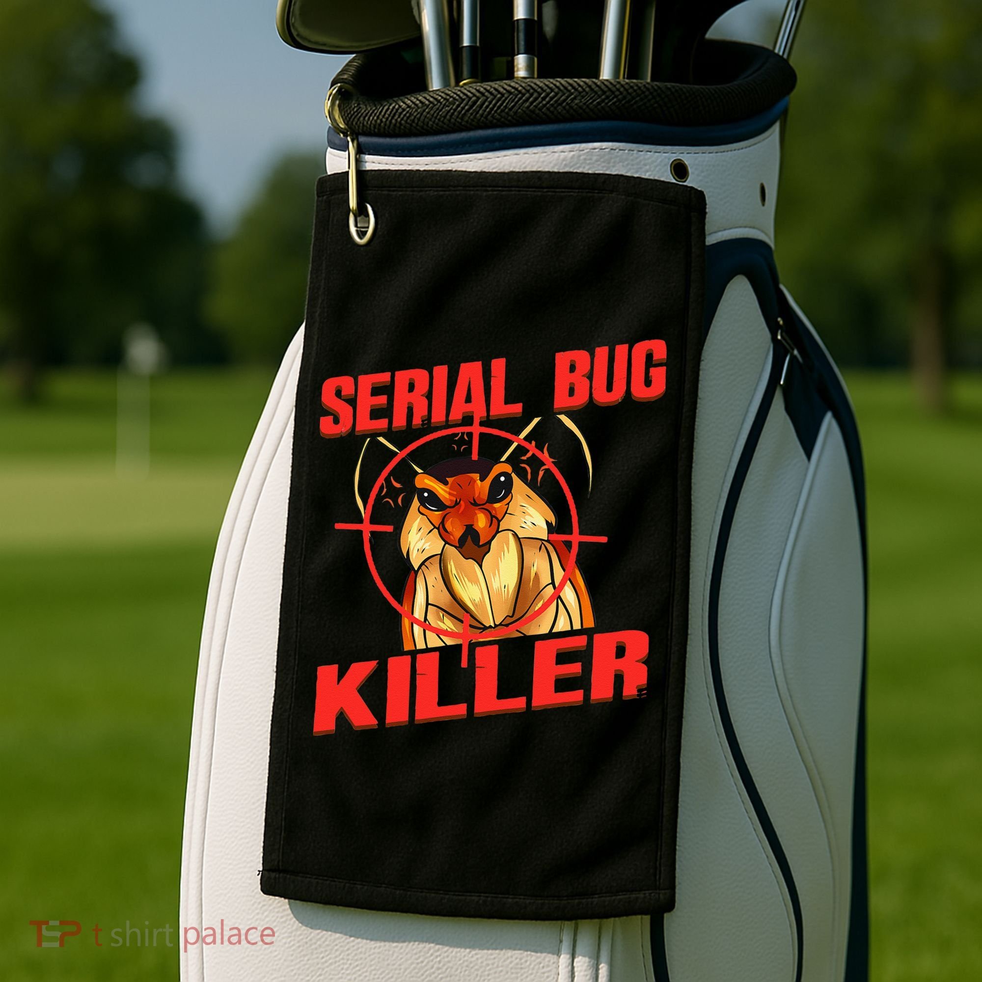 Exterminator Gift Pest Controller Mice or Bed Bug Killer Golf Towel