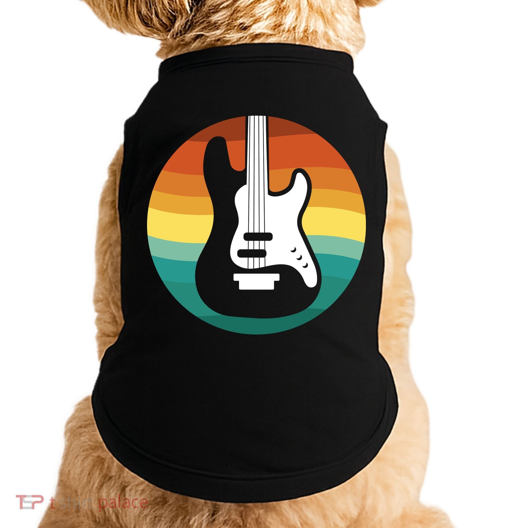 Electric Guitar Retro Sunset Doggie Tank