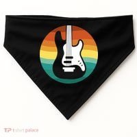 Electric Guitar Retro Sunset USA-Made Doggie Bandana thumb 0