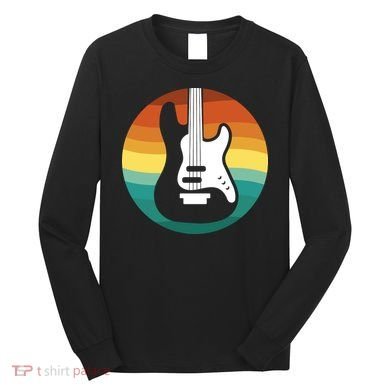 Electric Guitar Retro Sunset Long Sleeve Shirt