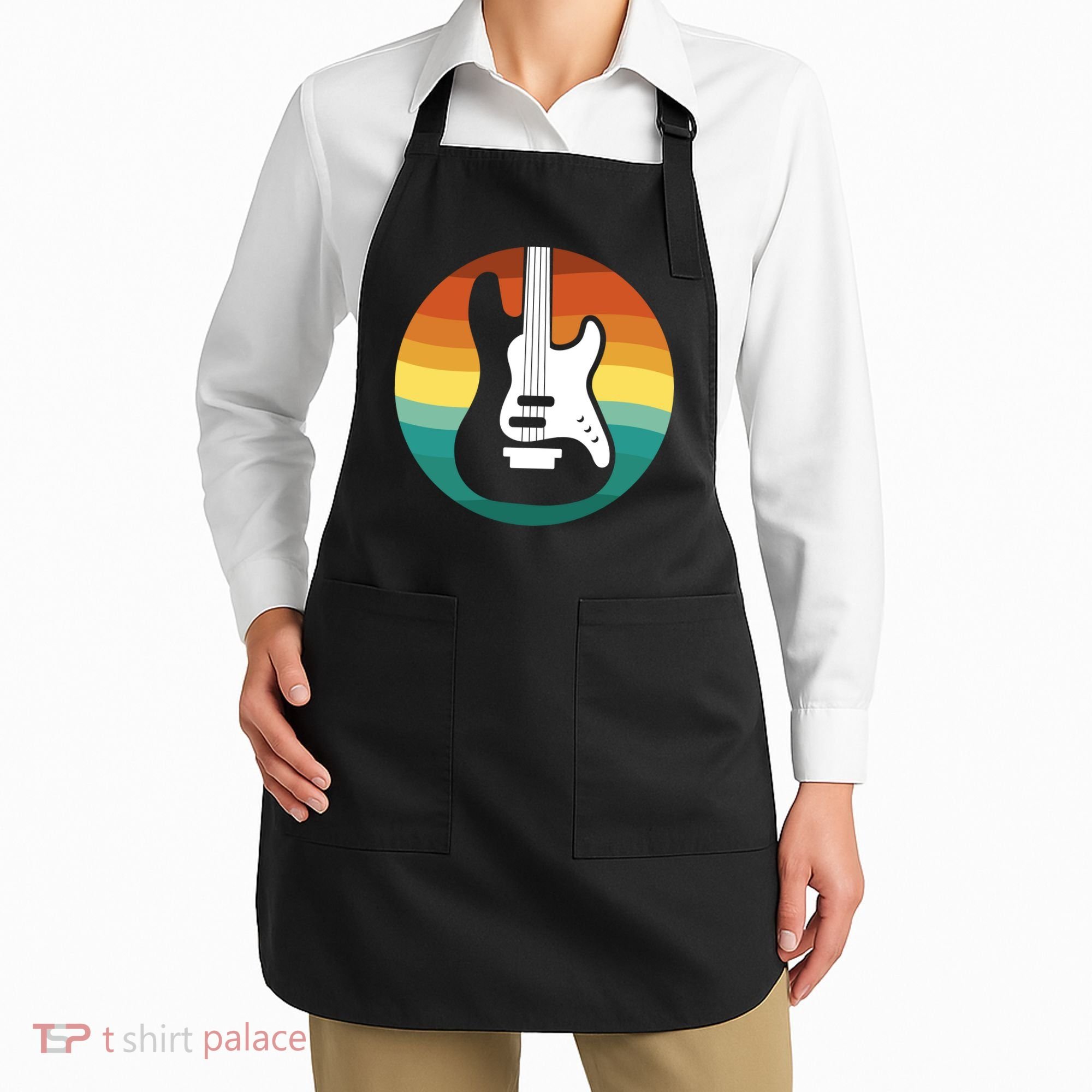 Electric Guitar Retro Sunset Apron