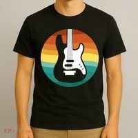 Electric Guitar Retro Sunset T-Shirt thumb 3