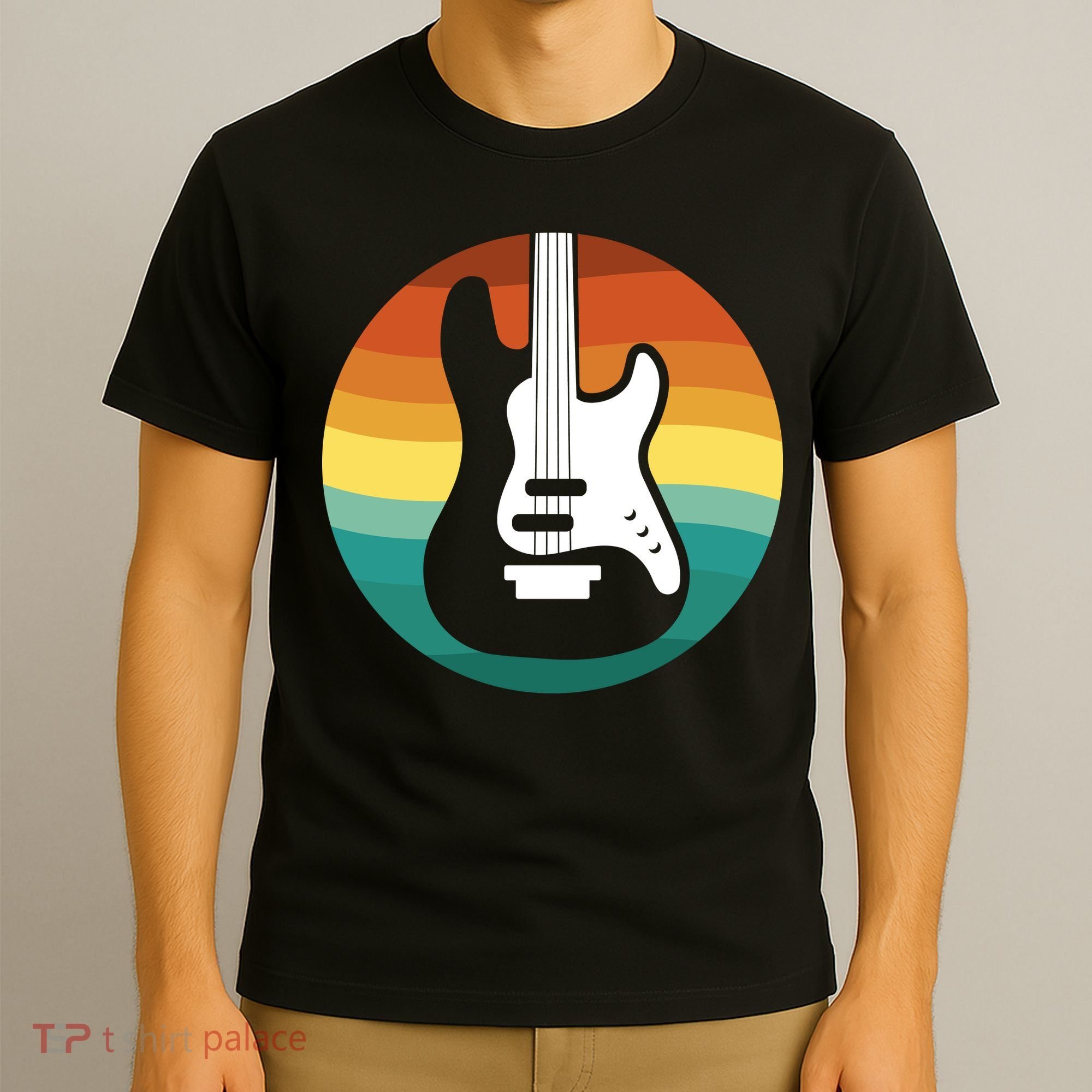 Electric Guitar Retro Sunset T-Shirt