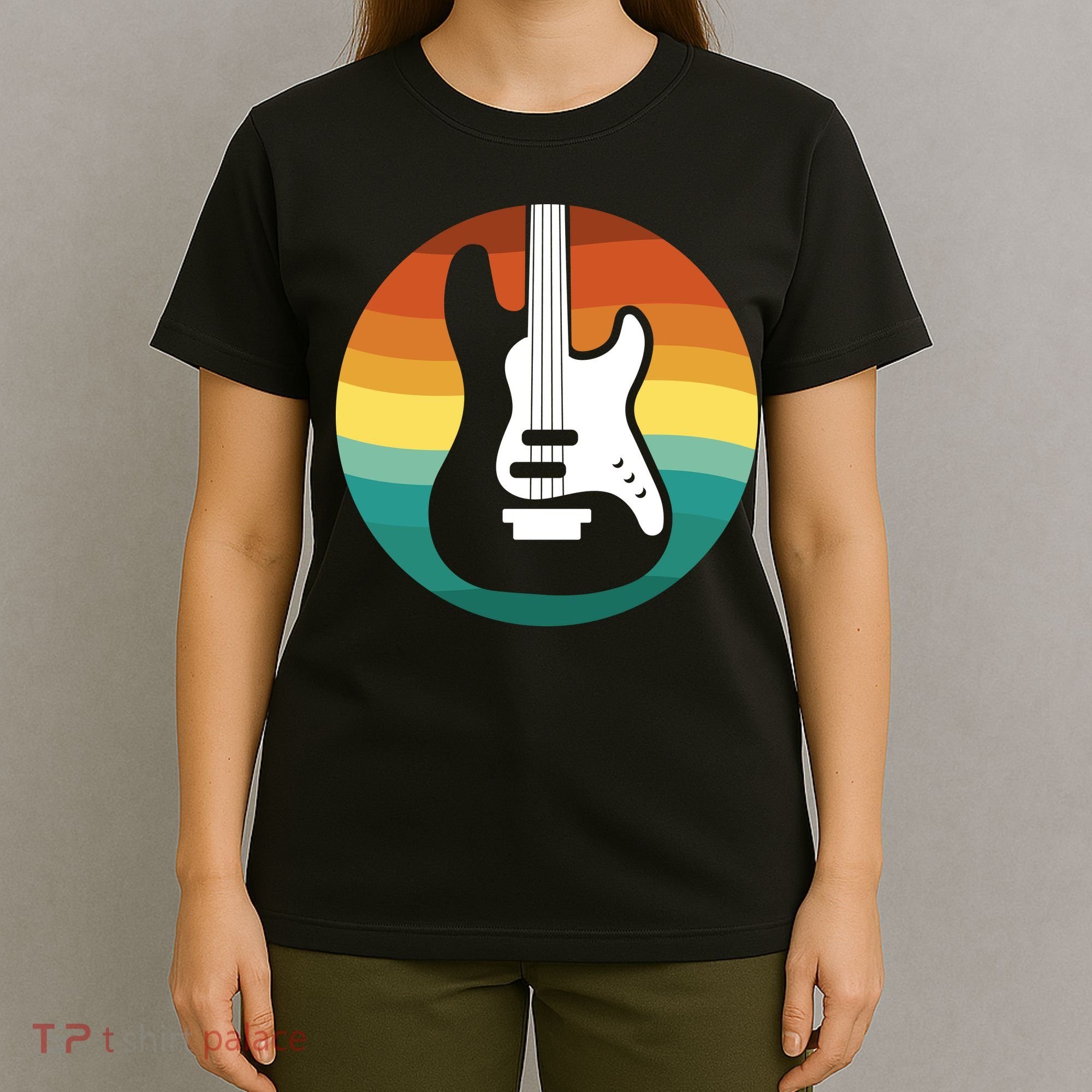 Electric Guitar Retro Sunset T-Shirt
