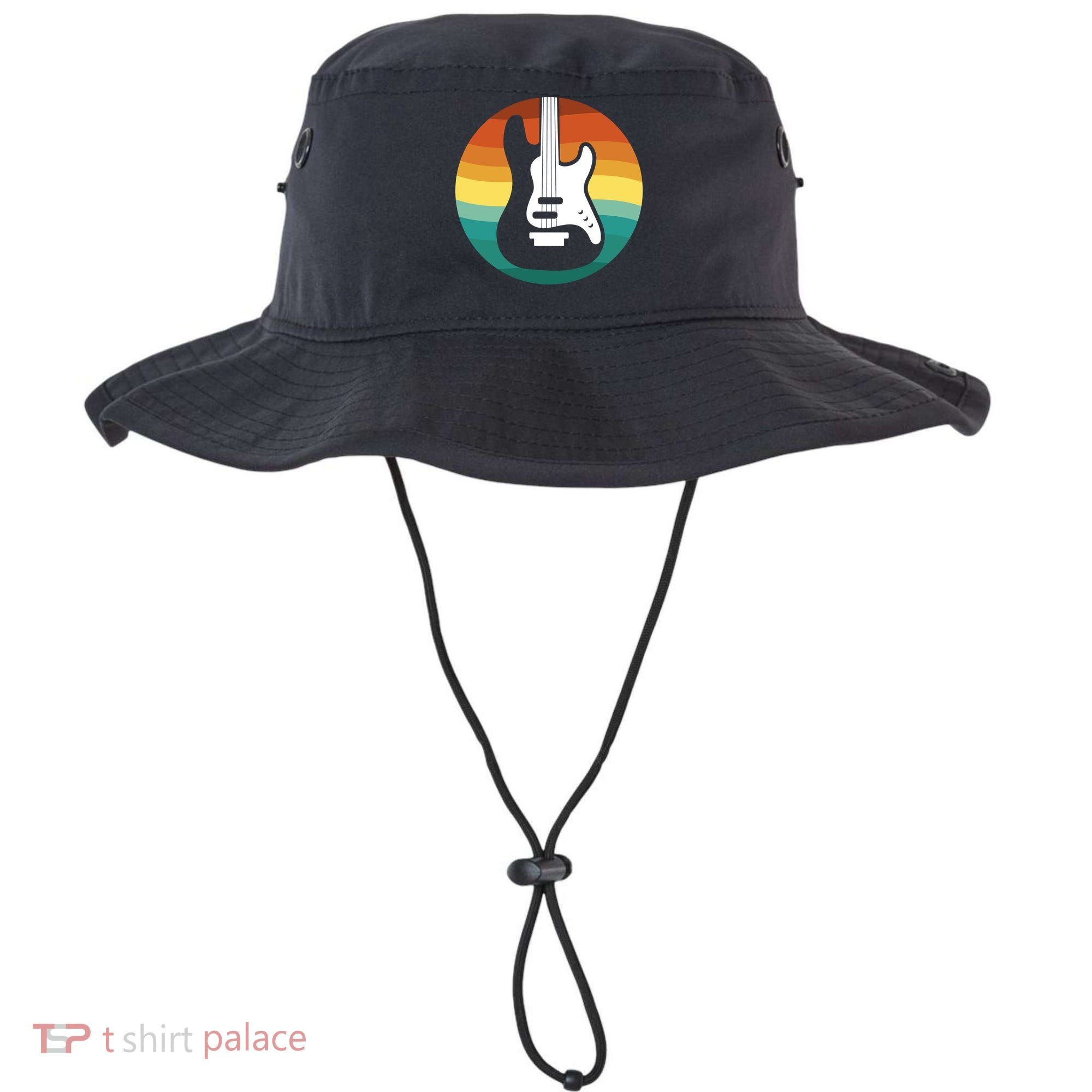 Electric Guitar Retro Sunset Bucket Hat
