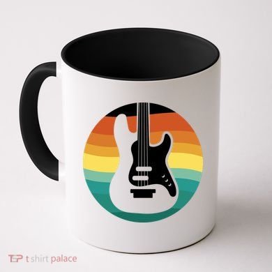 Electric Guitar Retro Sunset Coffee Mug