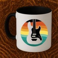 Electric Guitar Retro Sunset Coffee Mug thumb 2