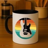 Electric Guitar Retro Sunset Coffee Mug thumb 4
