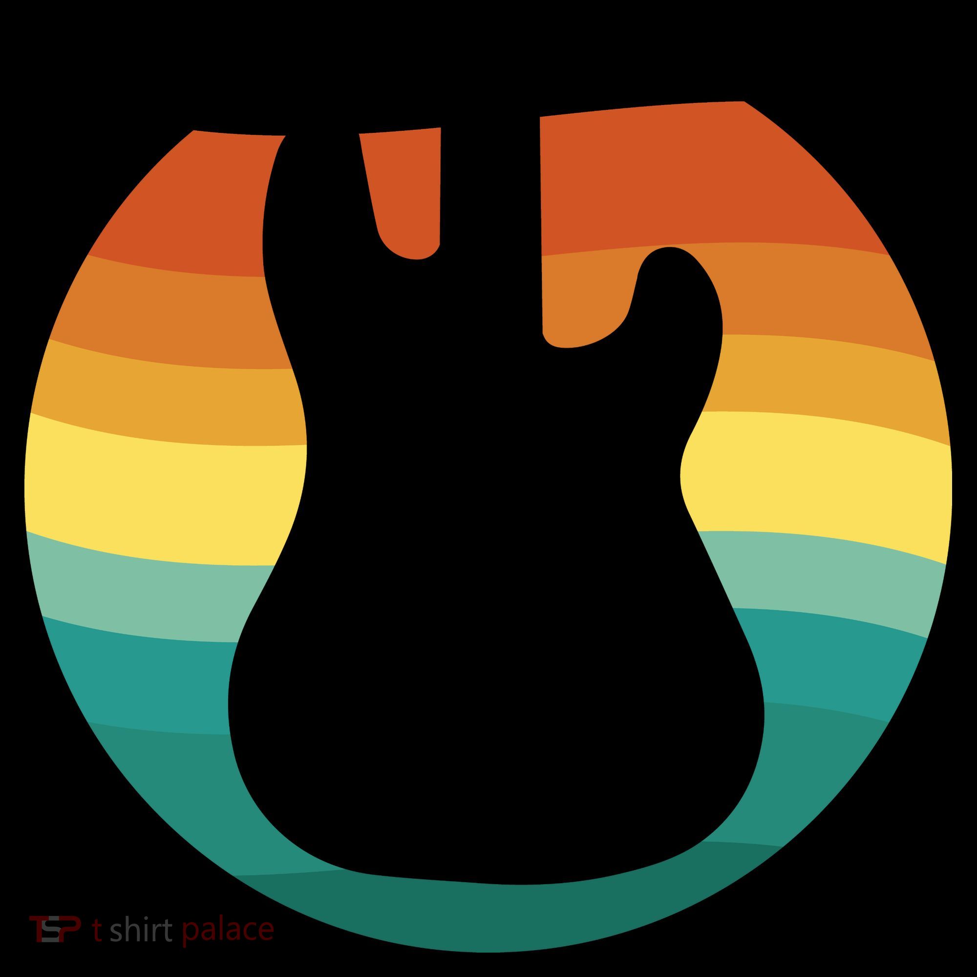 Electric Guitar Retro Sunset Coffee Mug