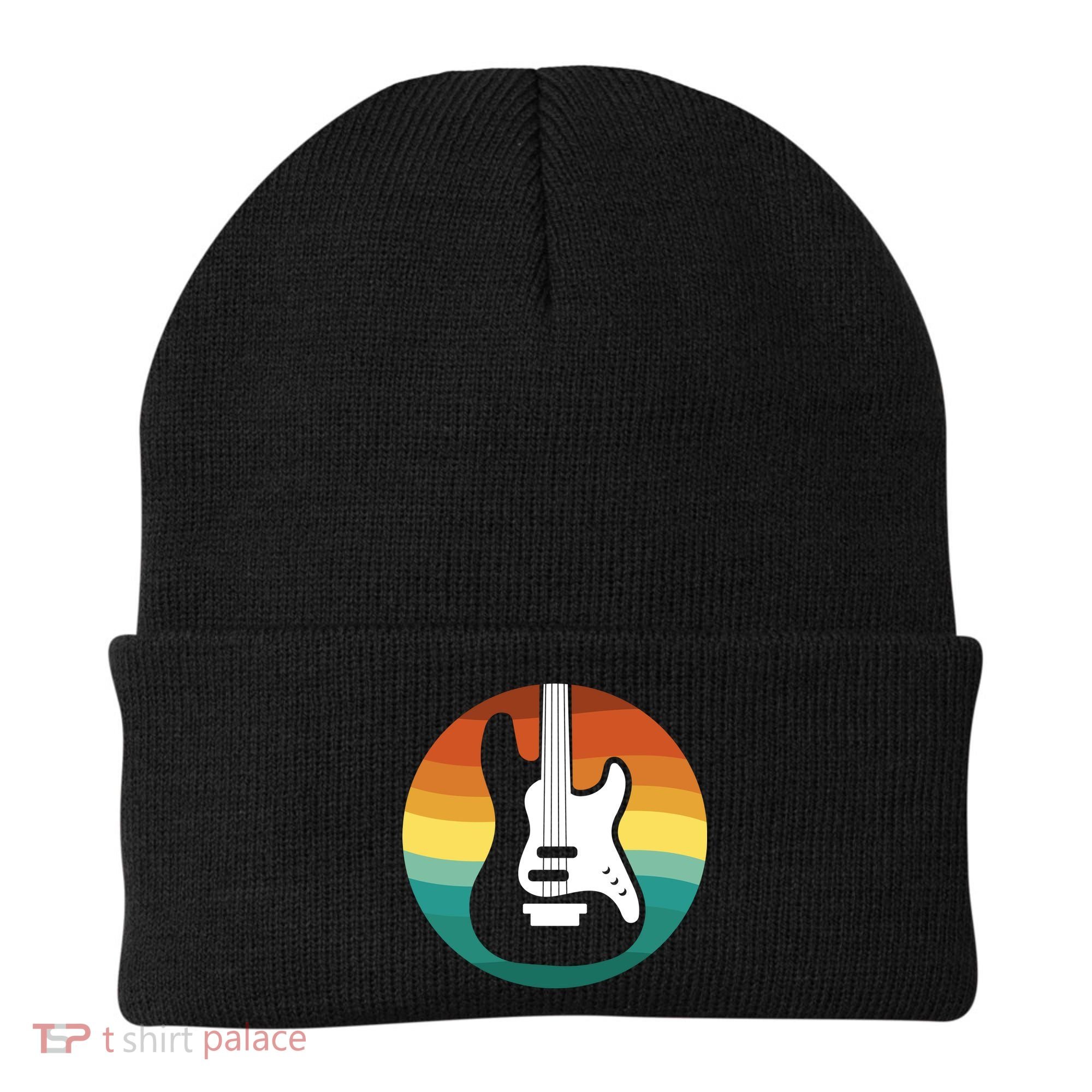 Electric Guitar Retro Sunset Beanie