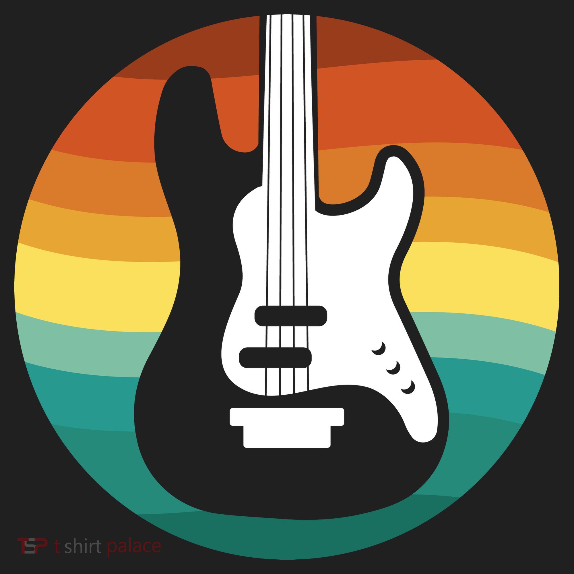 Electric Guitar Retro Sunset Beanie