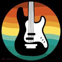 Electric Guitar Retro Sunset Coaster thumb 2