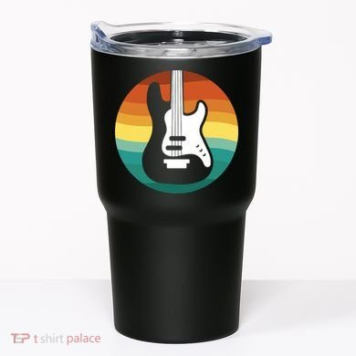 Electric Guitar Retro Sunset Tumbler