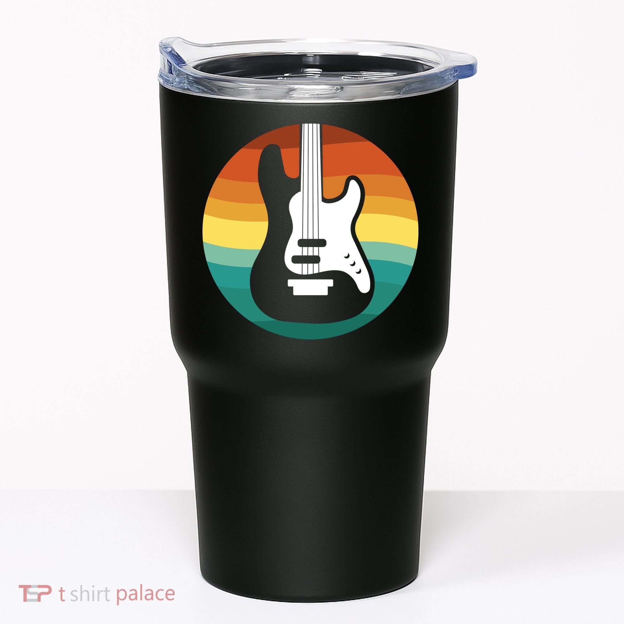Electric Guitar Retro Sunset Tumbler