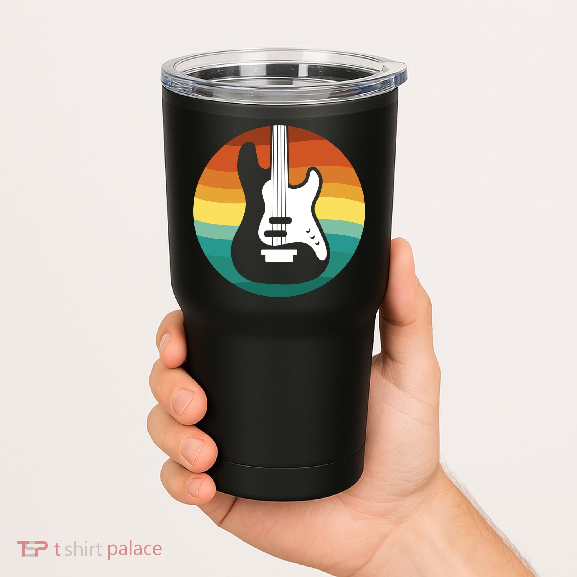 Electric Guitar Retro Sunset Tumbler