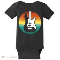 Electric Guitar Retro Sunset Baby Bodysuit thumb 0