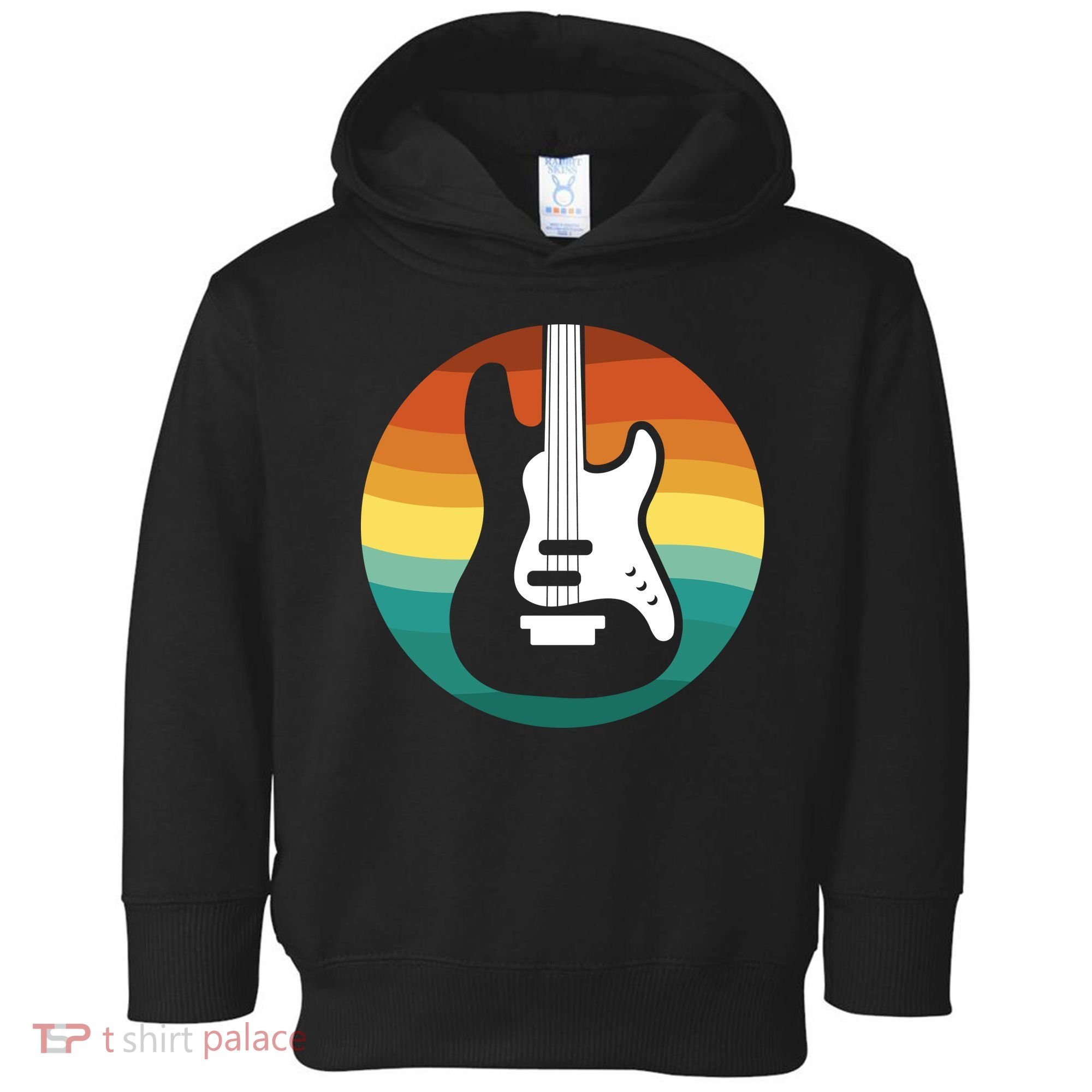 Electric Guitar Retro Sunset Toddler Hoodie