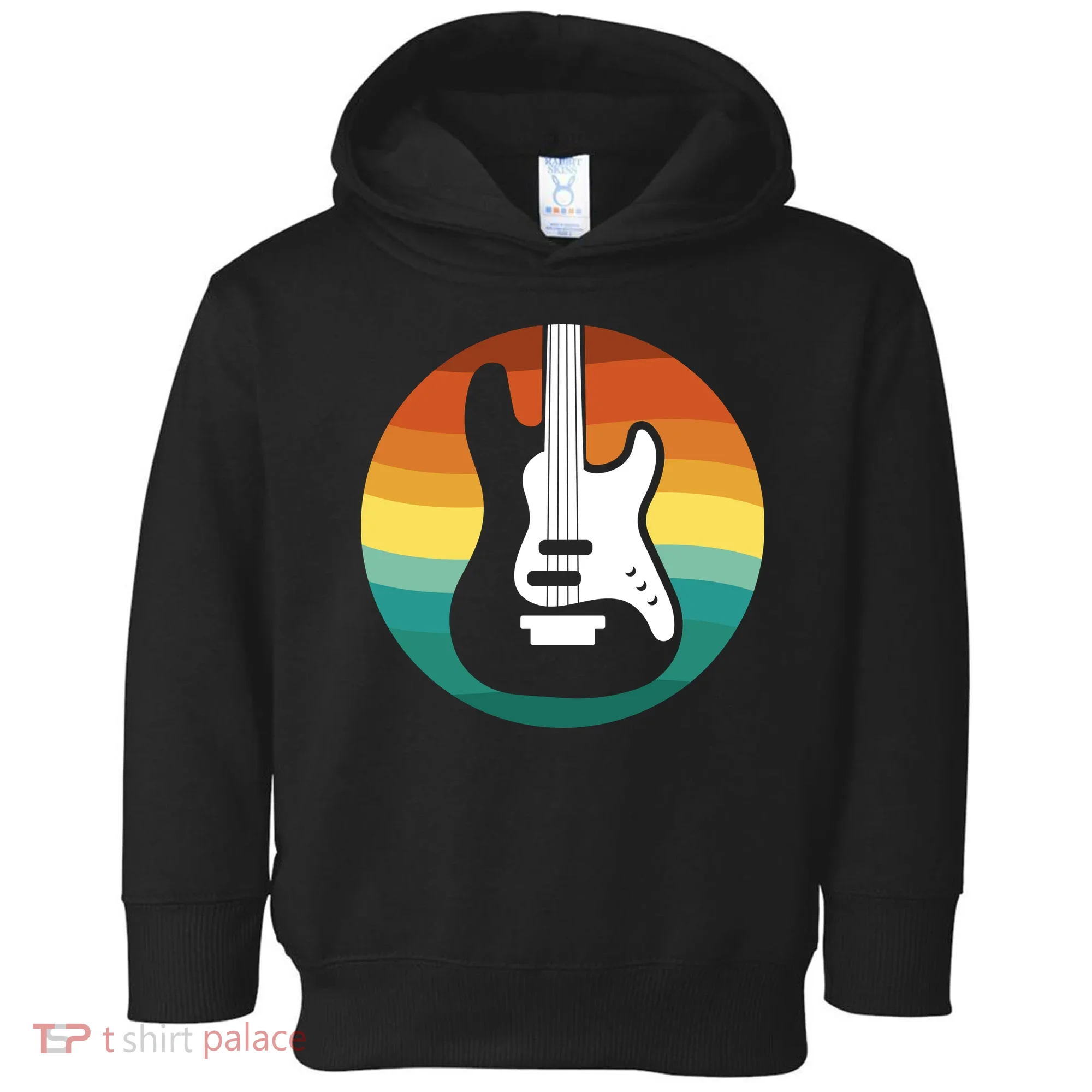 Electric Guitar Retro Sunset Toddler Hoodie