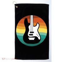 Electric Guitar Retro Sunset Golf Towel thumb 0