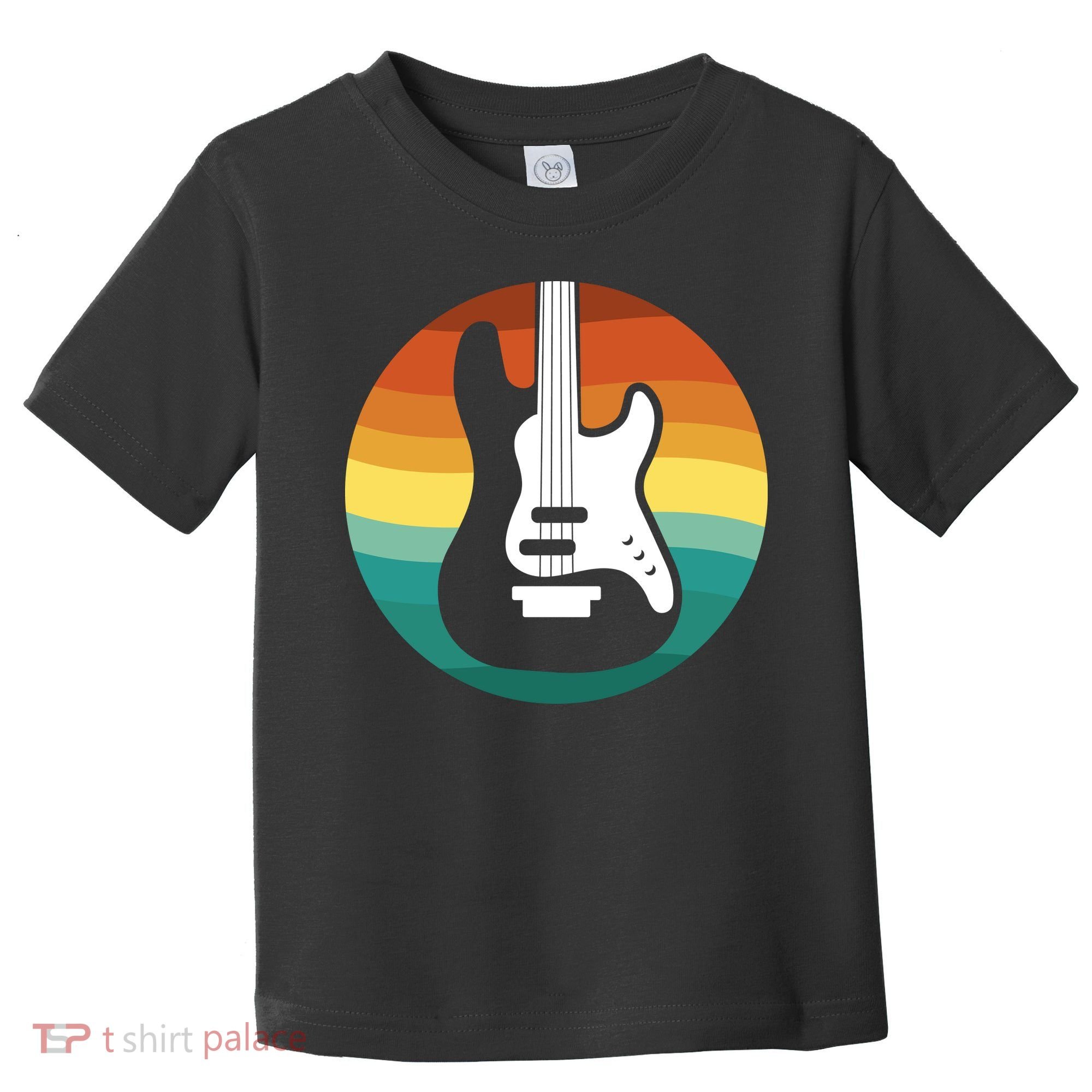 Electric Guitar Retro Sunset Toddler T-Shirt