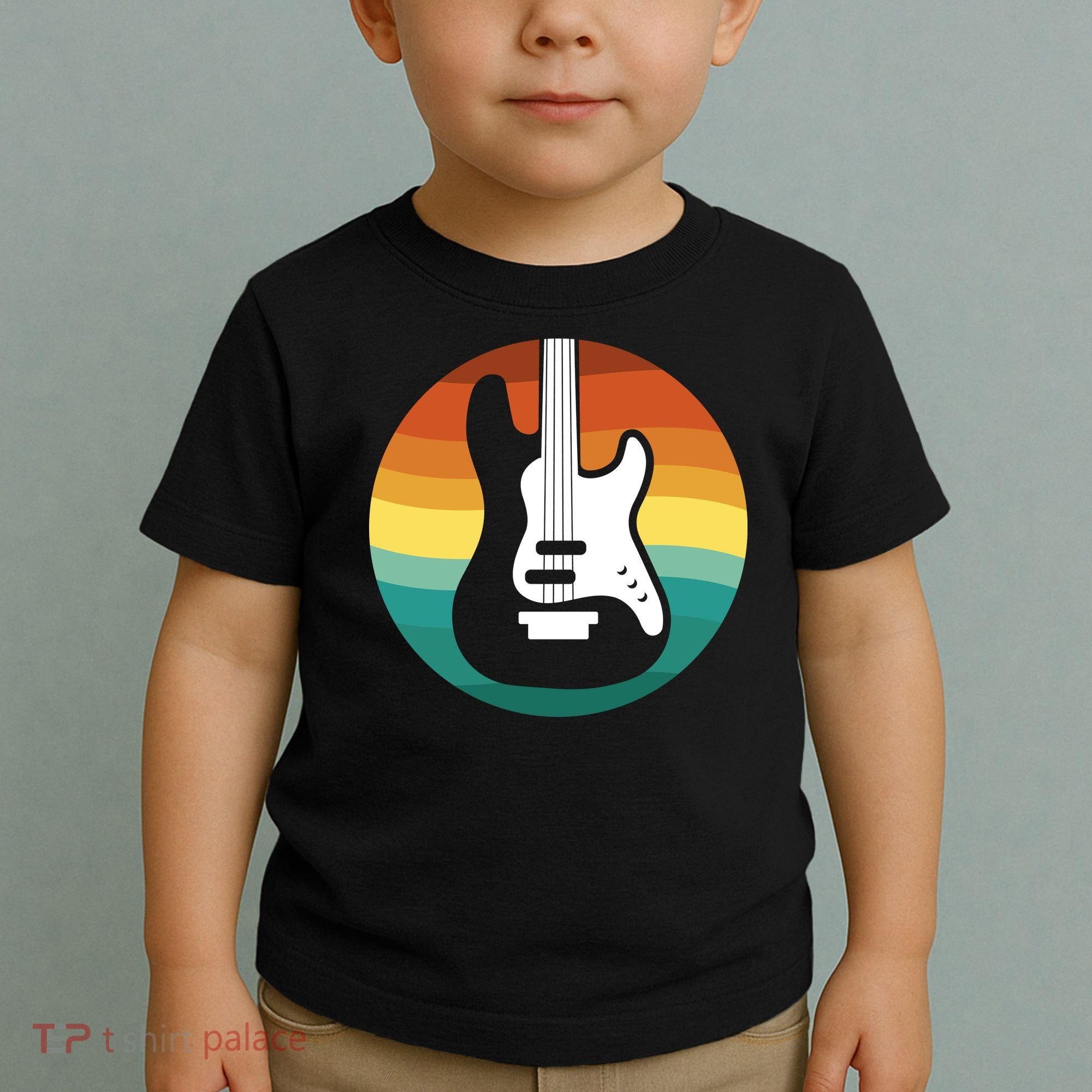 Electric Guitar Retro Sunset Toddler T-Shirt