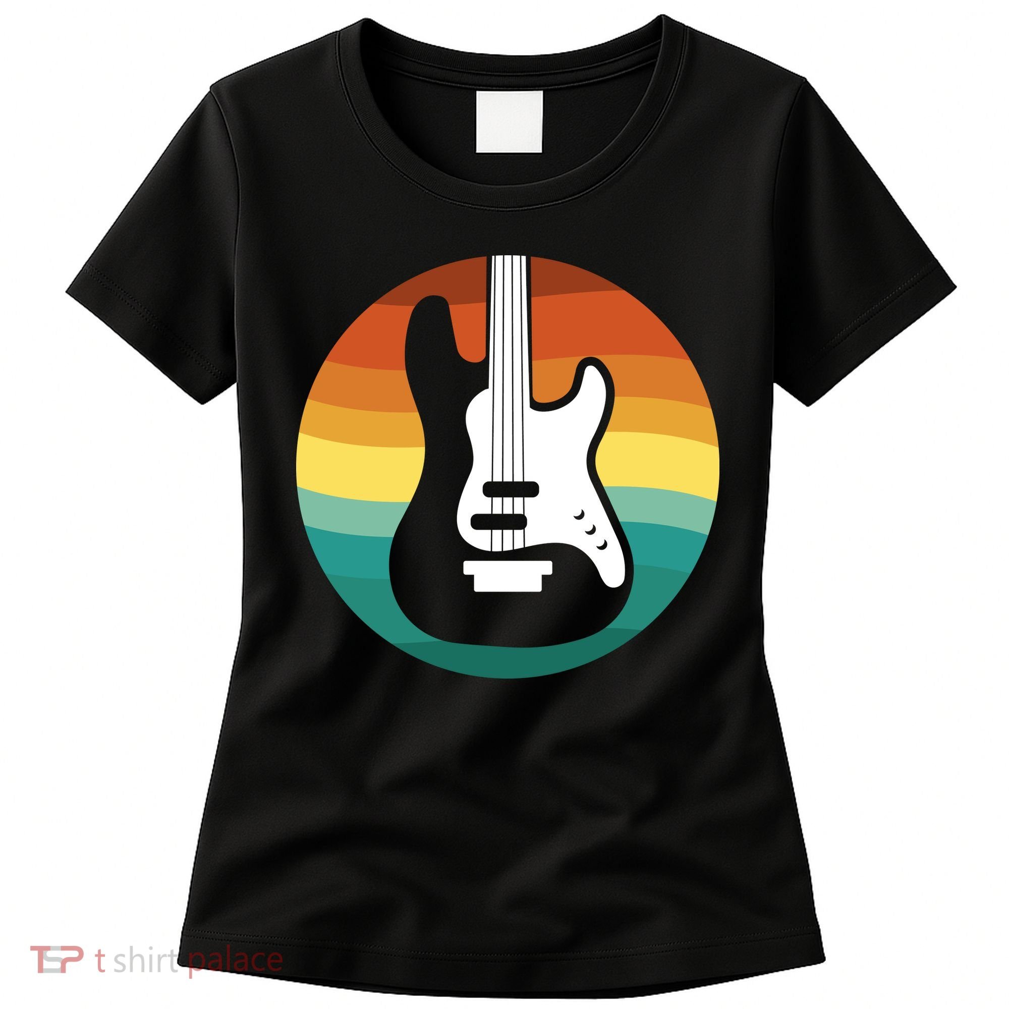 Electric Guitar Retro Sunset Women's T-Shirt
