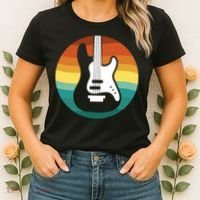Electric Guitar Retro Sunset Women's T-Shirt thumb 2