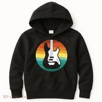 Electric Guitar Retro Sunset Kids Hoodie thumb 0
