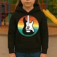 Electric Guitar Retro Sunset Kids Hoodie thumb 3