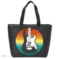 Electric Guitar Retro Sunset Tote Bag thumb 0