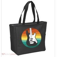 Electric Guitar Retro Sunset Tote Bag thumb 2
