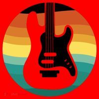 Electric Guitar Retro Sunset Santa Hat thumb 1