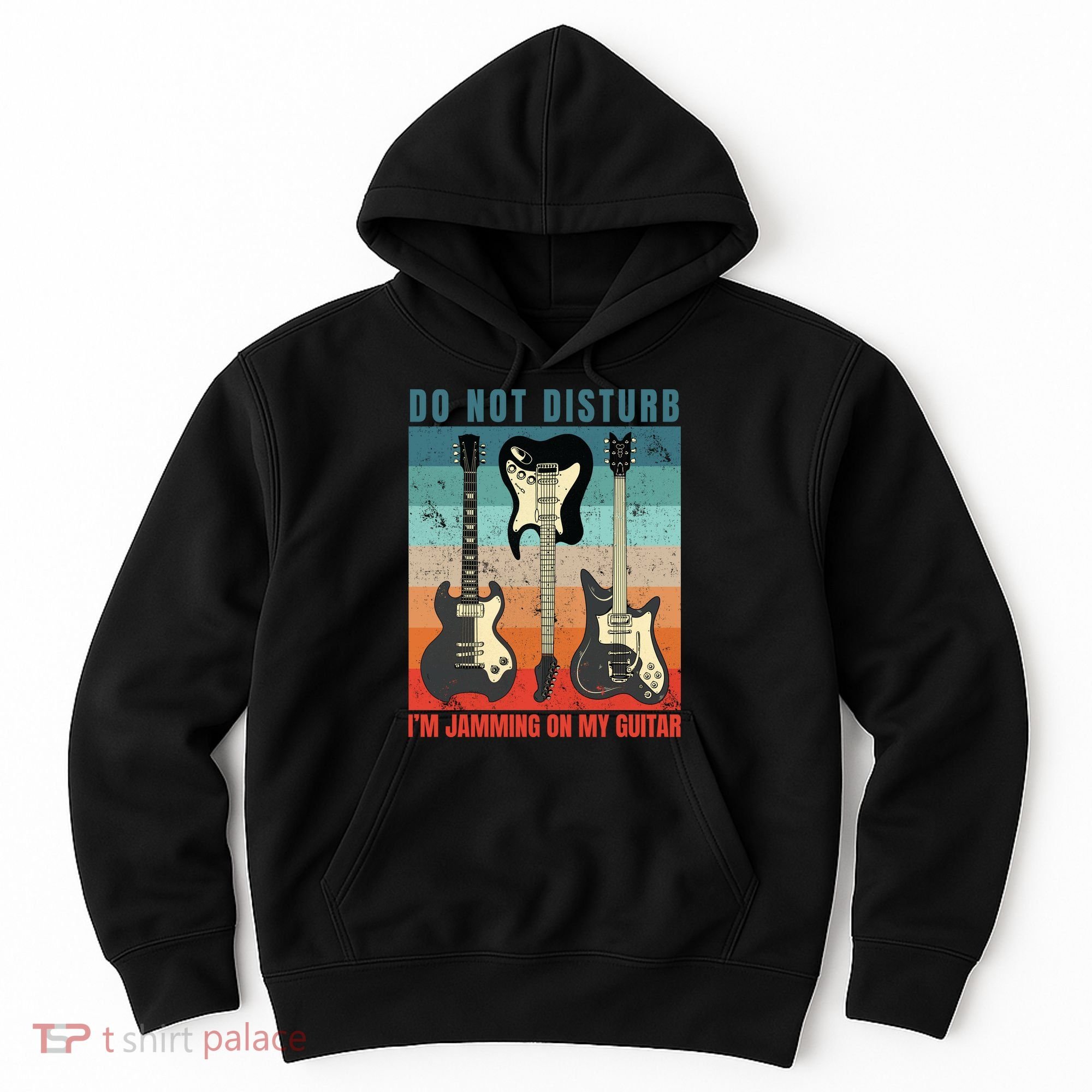 Electric Guitars Retro Sunset Hoodie