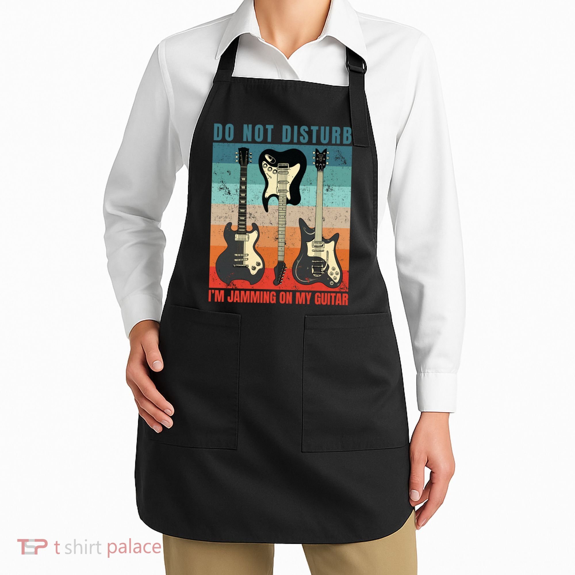 Electric Guitars Retro Sunset Apron