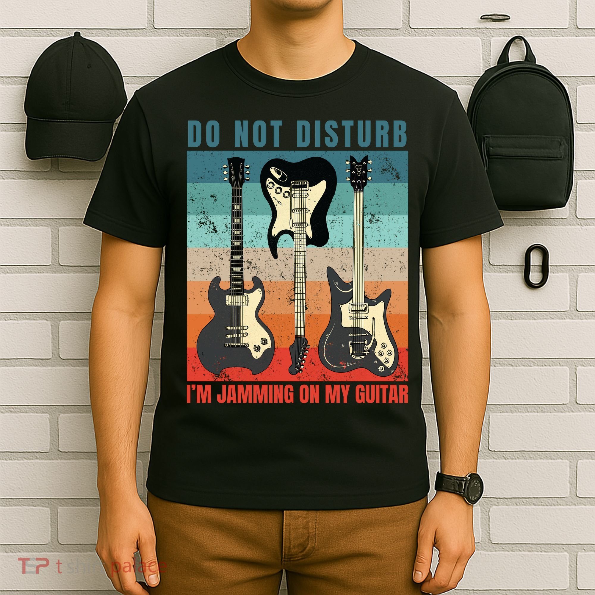 Electric Guitars Retro Sunset T-Shirt