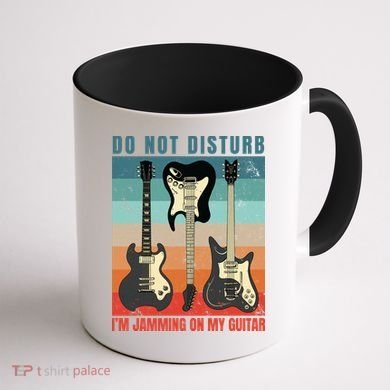 Electric Guitars Retro Sunset Coffee Mug back