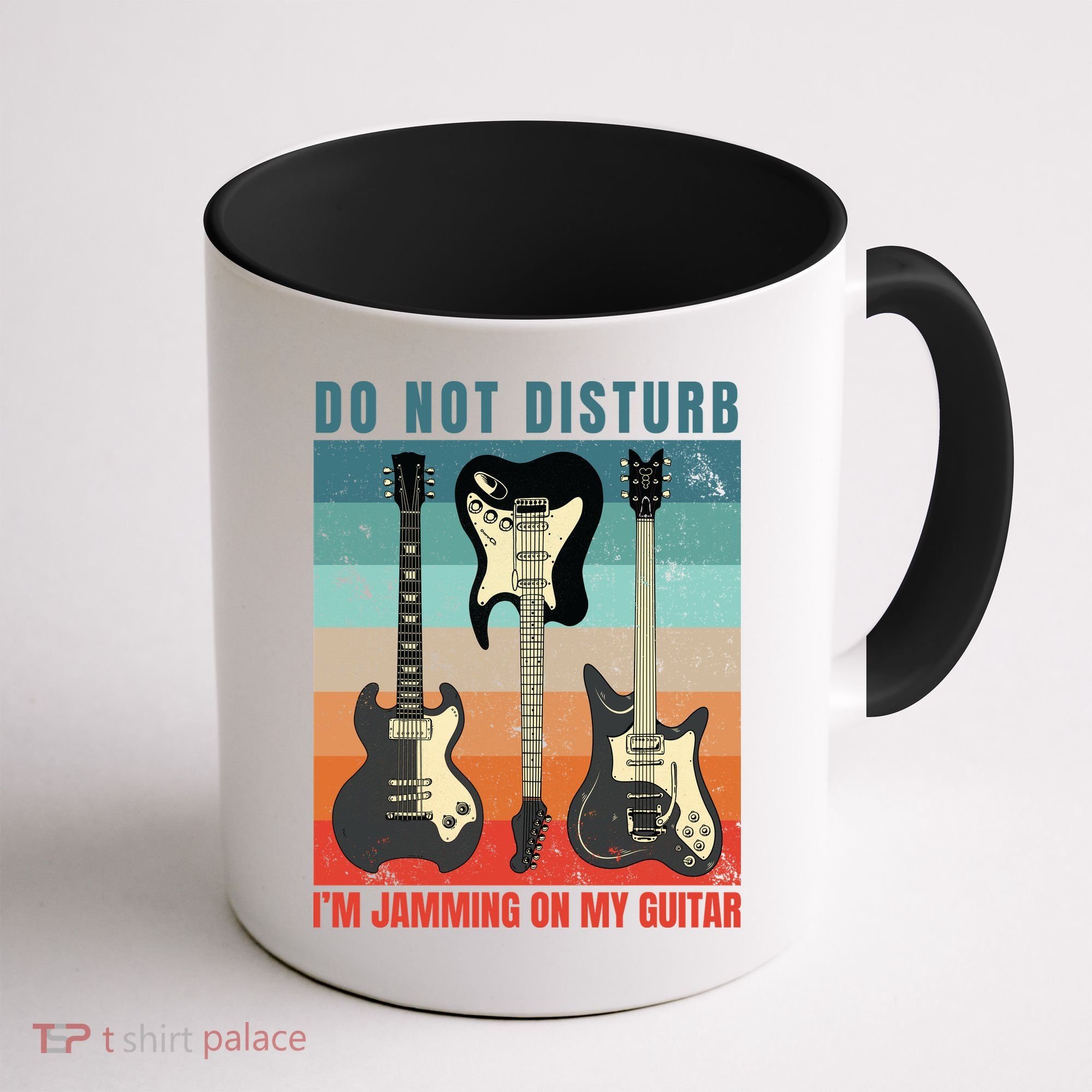 Electric Guitars Retro Sunset Coffee Mug