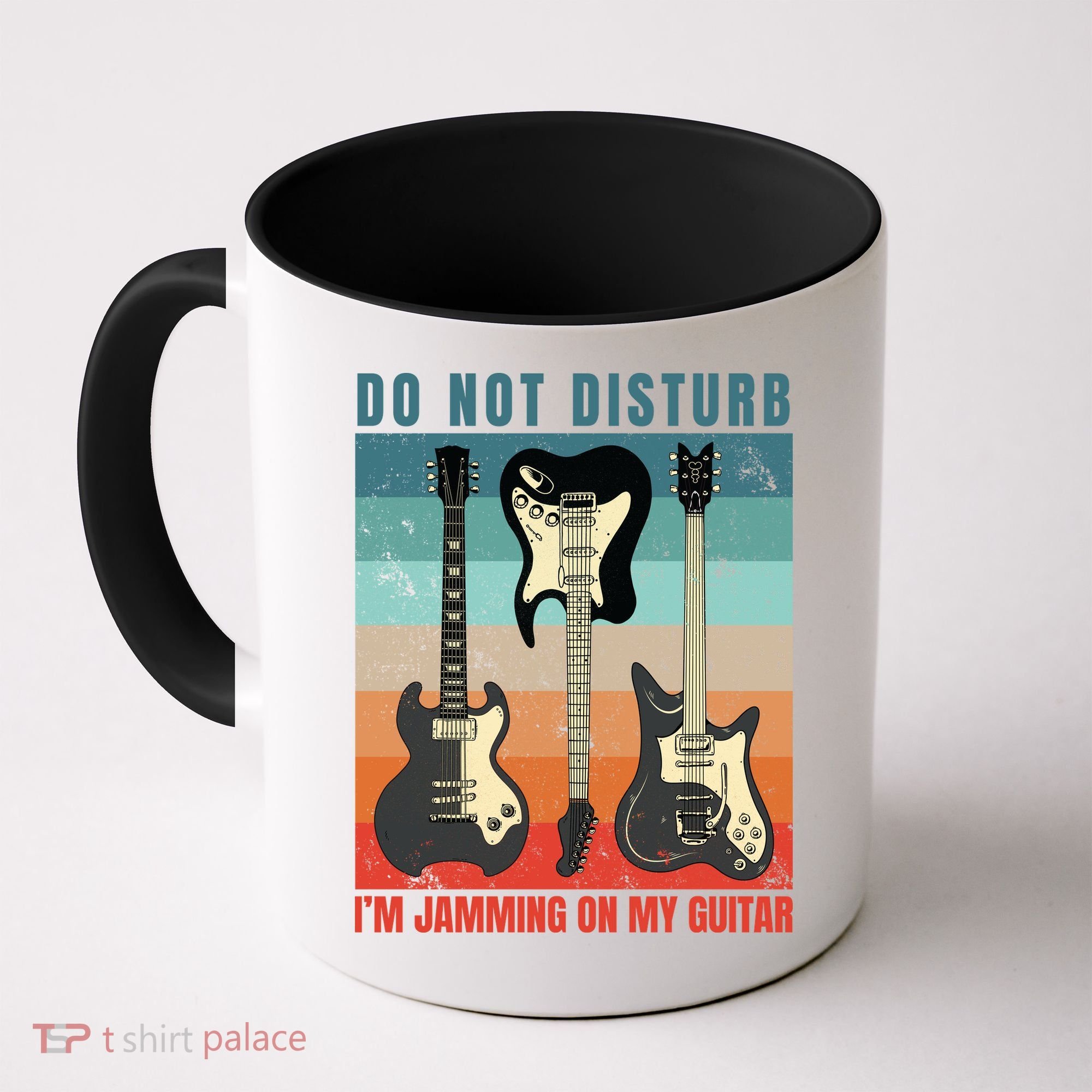Electric Guitars Retro Sunset Coffee Mug