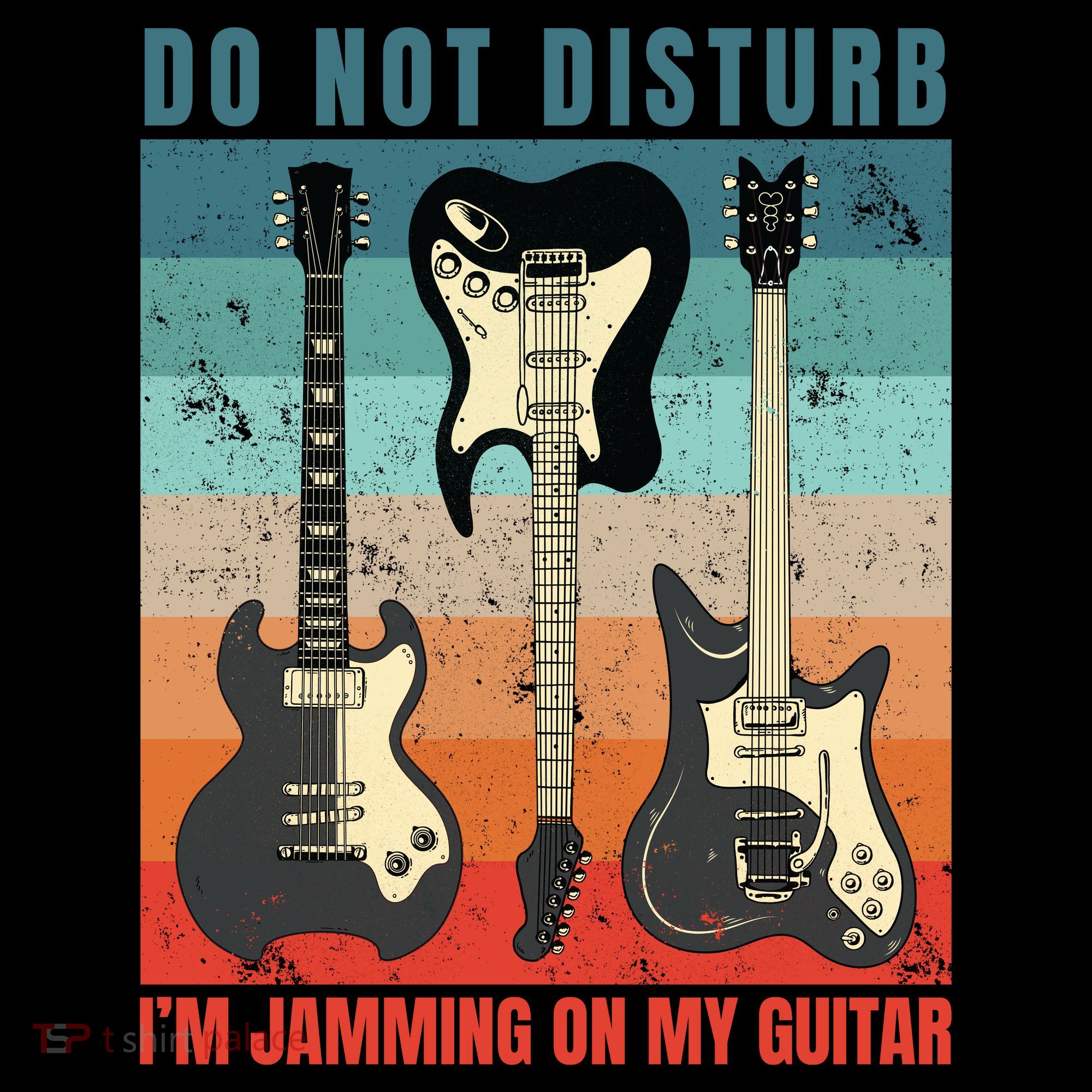 Electric Guitars Retro Sunset Mousepad