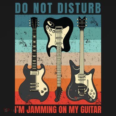 Electric Guitars Retro Sunset Premium T-Shirt