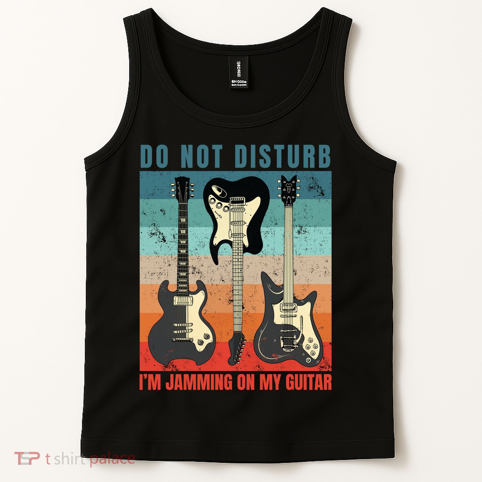 Electric Guitars Retro Sunset Tank Top