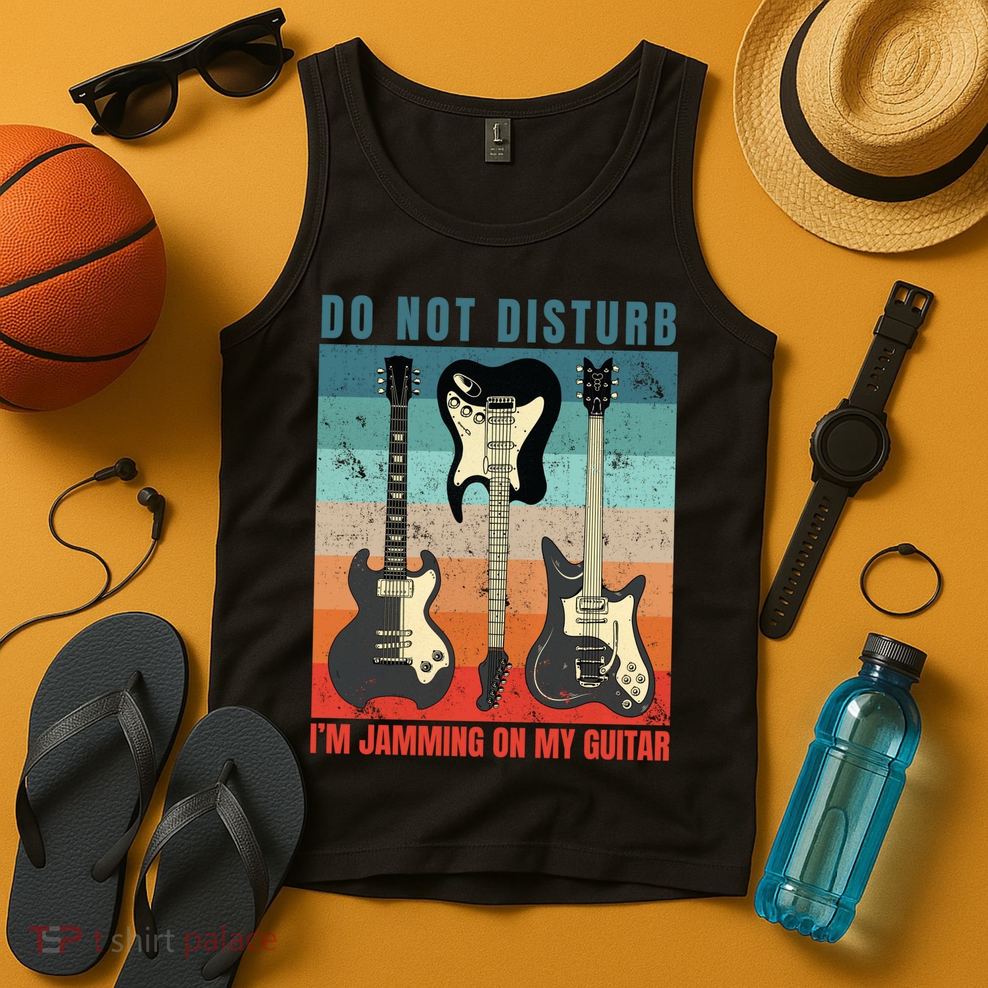 Electric Guitars Retro Sunset Tank Top