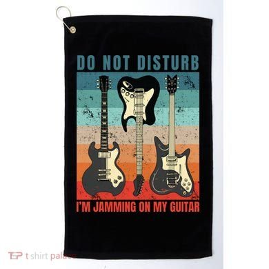 Electric Guitars Retro Sunset Golf Towel