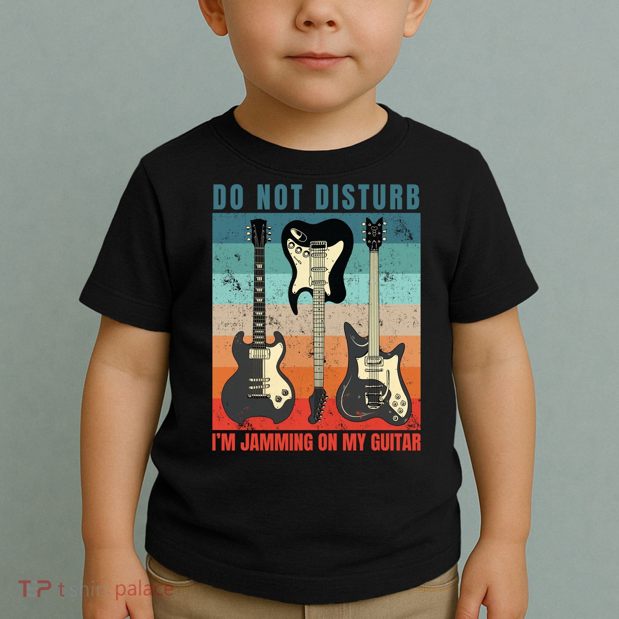 Electric Guitars Retro Sunset Toddler T-Shirt
