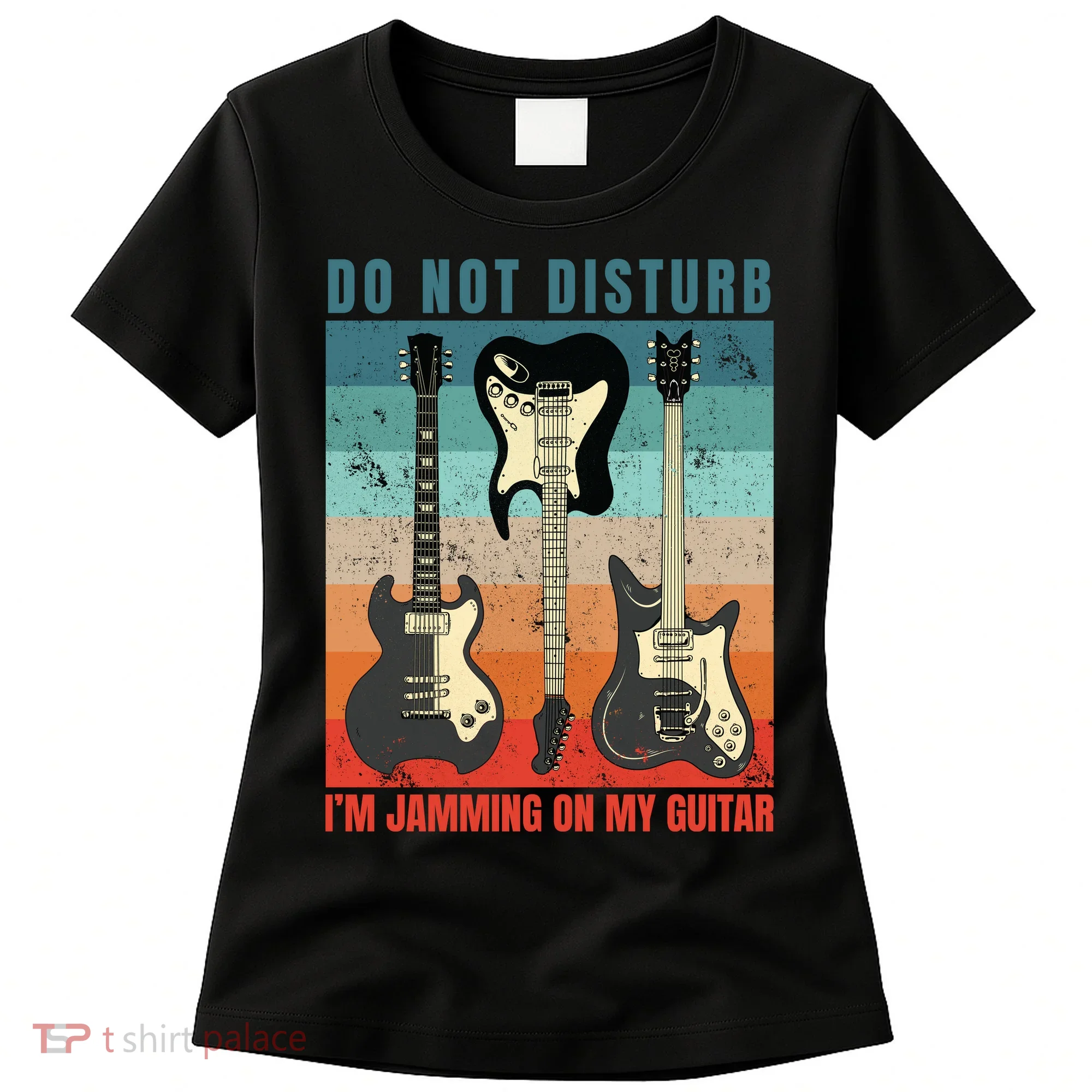 Electric Guitars Retro Sunset Women's T-Shirt