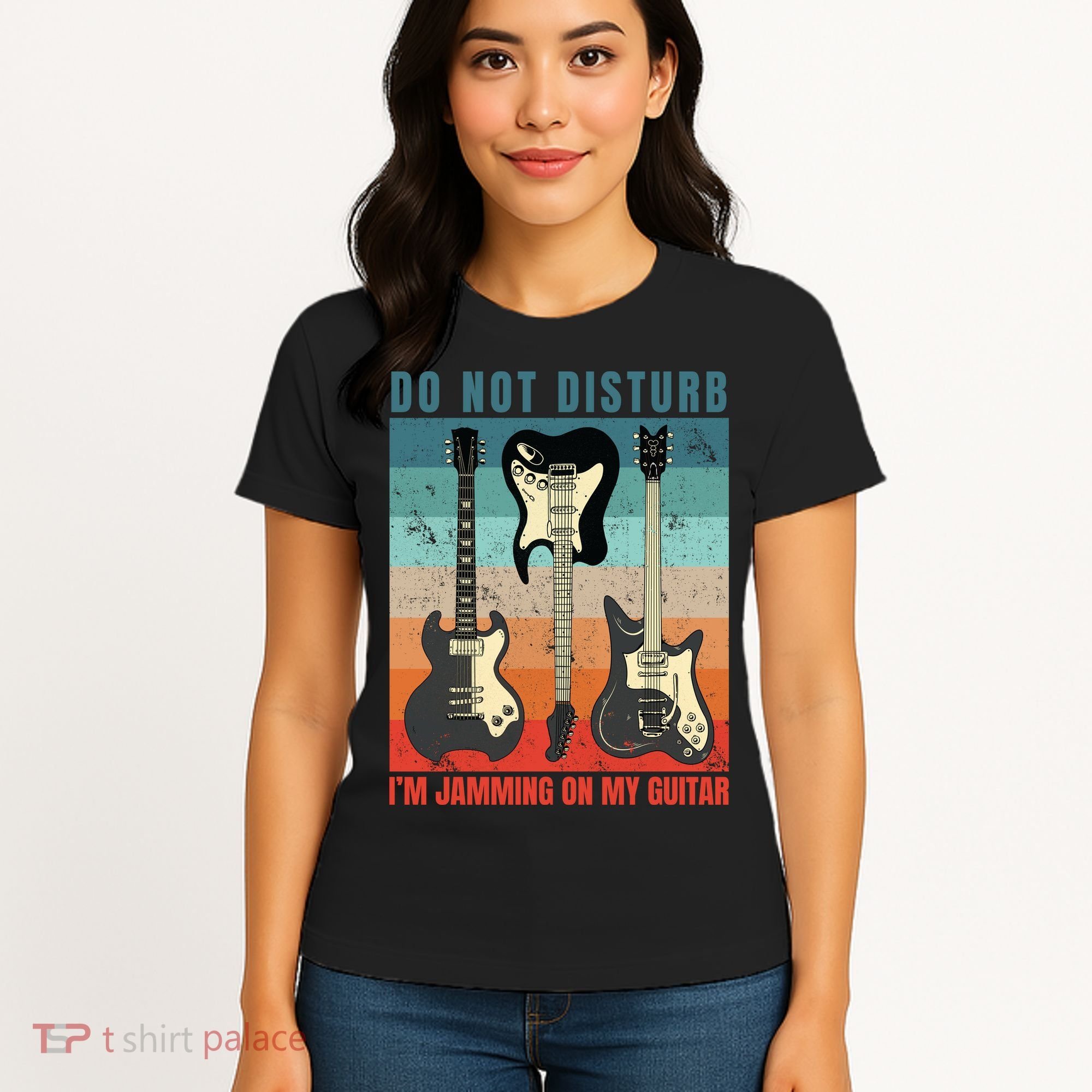 Electric Guitars Retro Sunset Women's T-Shirt